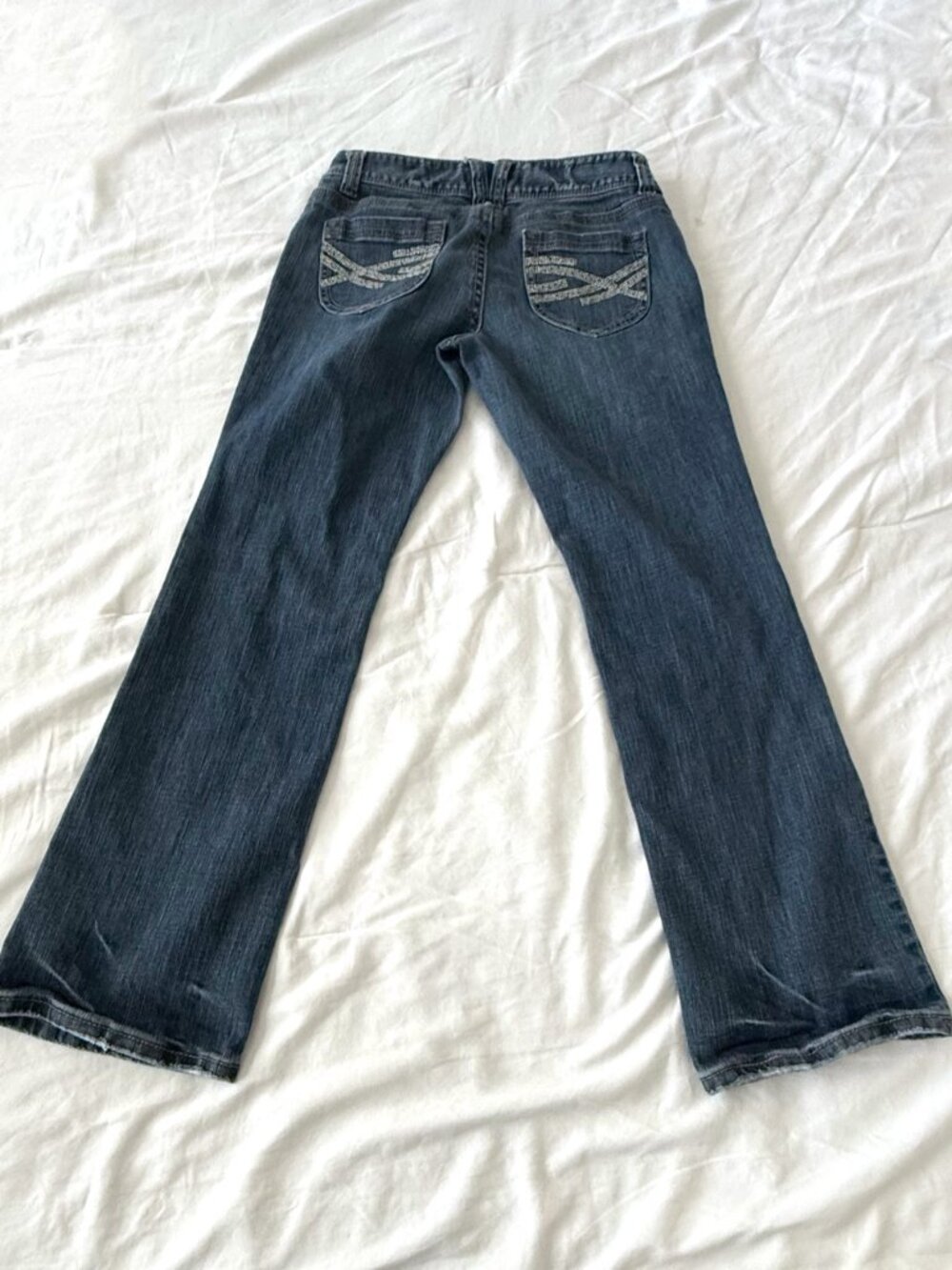 VTG Y2K Aéropostale Chelsea Bootcut Jeans Womens 9/10 Low Rise Rhinestone - Picture 4 of 12